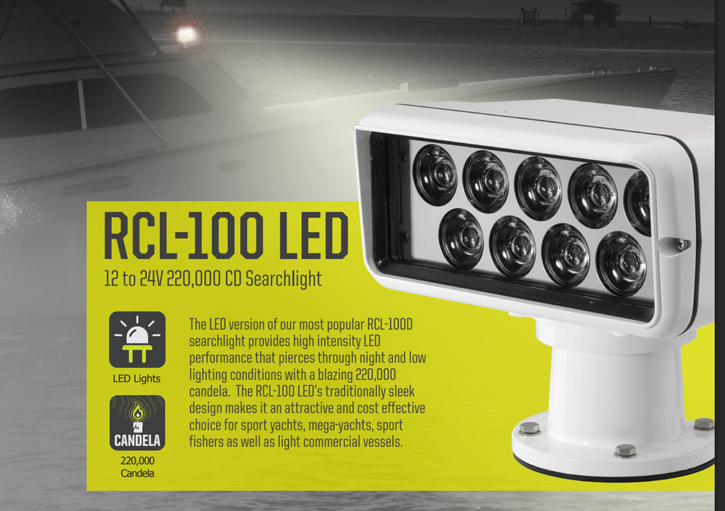 ACR-1976 ACR RCL-100 LED White Searchlight w/URP-103 Wired Point Pad ...