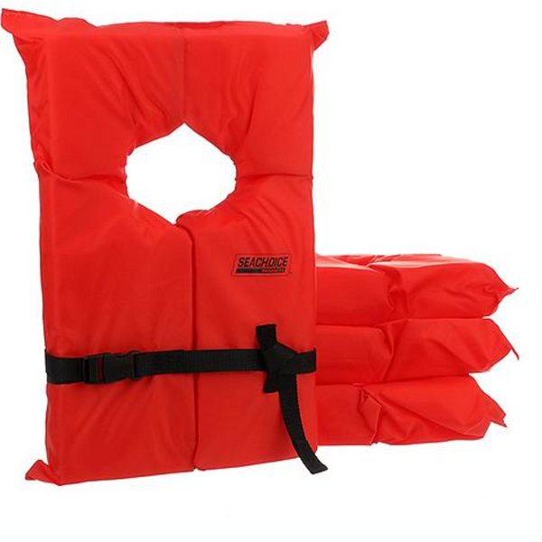 50-85510 ORANGE ADULT VEST 4PAK W/BAG