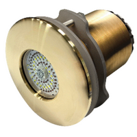 LUMITEC SEABLAZE TYPHOON UNDERWATER LIGHT - BRONZE THRU-HULL LED LIGHT - WHITE/BLUE - FLUSH MOUNT 101450