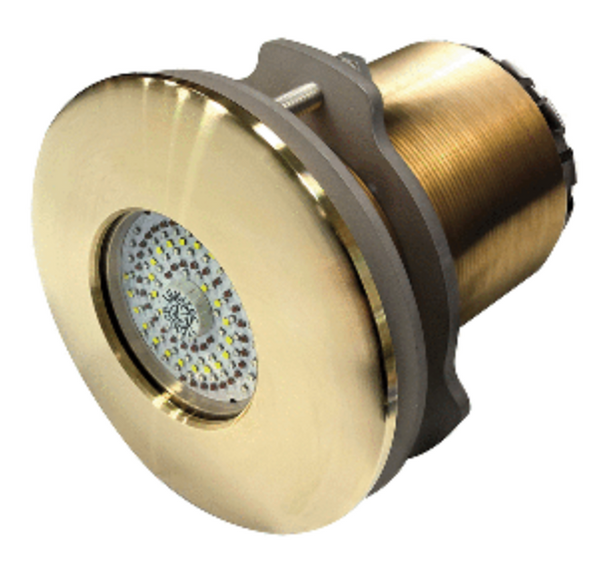 Lumitec SeaBlaze Typhoon Underwater Light - Bronze Thru-Hull LED Light - White/Blue - Flush Mount  101450