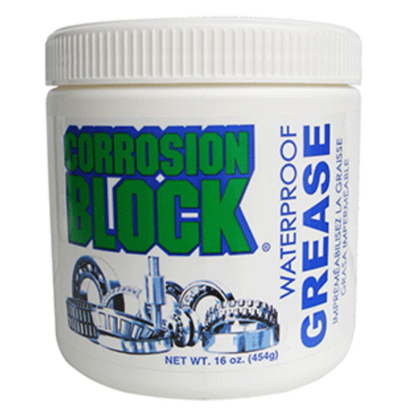 Corrosion Block High Performance Waterproof Grease - 16oz Tub - Non-Hazmat, Non-Flammable & Non-Toxic  25016