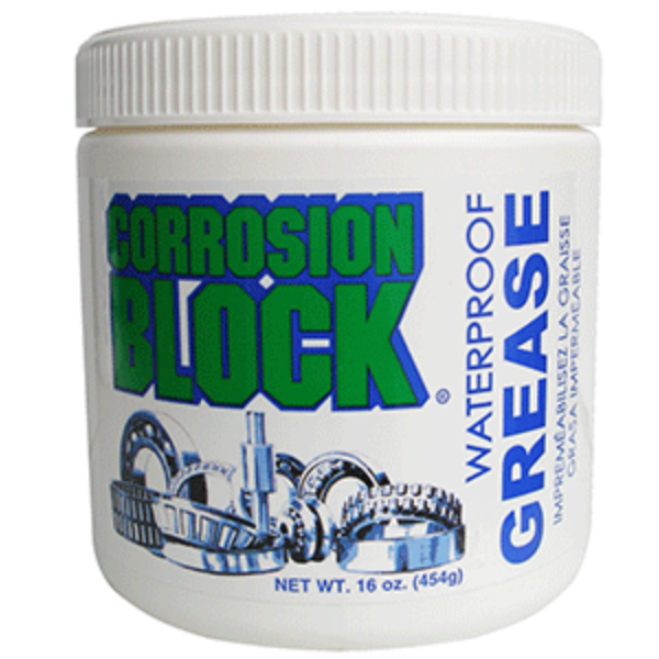 Corrosion Block High Performance Waterproof Grease - 16oz Tub - Non-Hazmat, Non-Flammable & Non-Toxic  25016