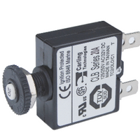 Blue Sea 7057 20A Push Button Thermal with Quick Connect Terminals  7057