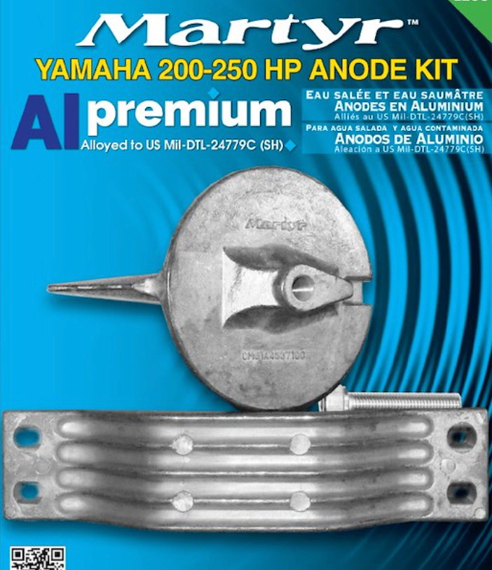 Martyr Anodes / Marine Anode Kit (CMY200250KITA) ANODE KIT AL YAM 200 ...