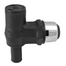 Attwood 90° P-Trap Fuel Tank Vent - Black w/Stainless Steel Trim Cover (66419-3)
