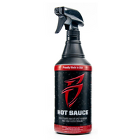Bling Sauce HS0032 Water Spot Remover Hot Sauce ®; Use To Remove Hard Water Spots From Fiberglass/ Glass/ Plastic Stainless/ Painted Surfaces; 32 Ounce; Spray Bottle; Single; Perfect For Boats, RVs, UTVs, Motorcycles, Autos And Snowmobiles