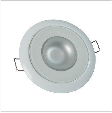 Lumitec Mirage - Flush Mount Down Light - Glass Finish/White Bezel - White Non-Dimming 113123