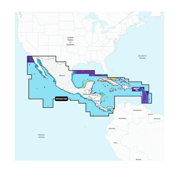 Garmin Navionics Vision+™ NVSA010R Central America & Caribbean 010-C1451-00