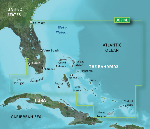 Garmin BlueChart® g3 Vision® HD - VUS513L - Jacksonville - Bahamas - microSD™/SD™  010-C0742-00