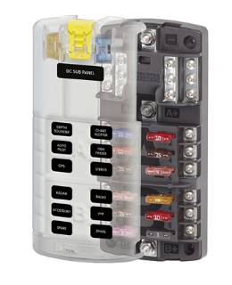 BLUE SEA 5032 ST-BLADE SPLIT BUS FUSE BLOCK  (5032-BSS)