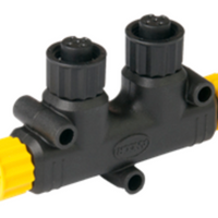 Ancor 270103 Marine Network Cable Connector; For Used To Connect NMEA 2000 Drop Cables And Backbone Cables; NMEA 2000 Two Way Tee Connector; Single