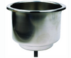 SEACHOICE STAINLESS STEEL RECESSED DRINK HOLDER W/DRAIN 50-79420