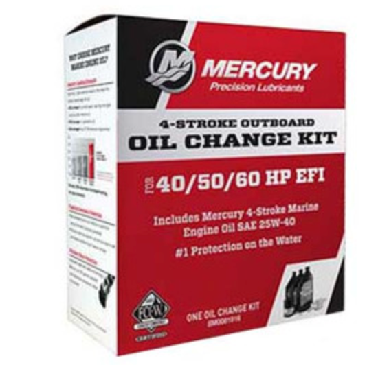 Mercury 8M0081916 Marine 40/50/60 hp 4-Stroke EFI Oil Change Kit