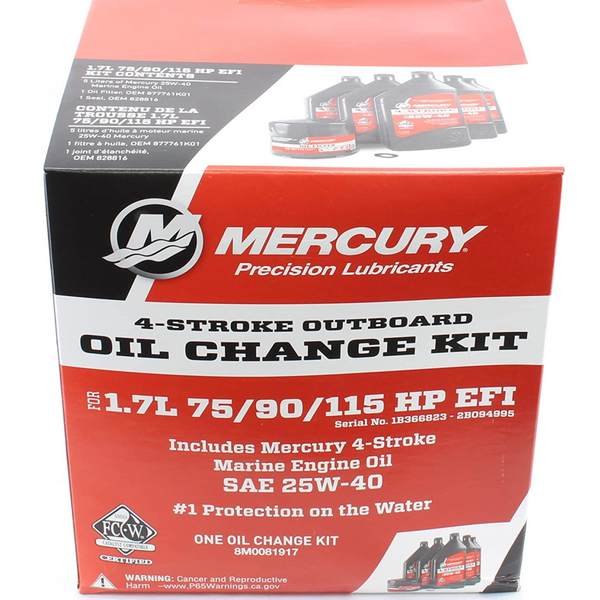 Mercury 8M0081917 4-Stroke EFI Oil Change Kit 75/90/115 hp
