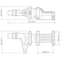 Whale / Gulper Grouper Mk 3 Fishbox Waste Pump (BP4772) Whale Gulper Grouper Mk3 Fishbox/Waste Pump w/90° Ports - 12V