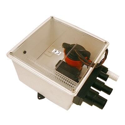 PX Johnson Pump / Multiple Port Shower Sump with ultima switch, 12v (57151) SHOWER DRAIN PUMP CRT 1000GPH 12V