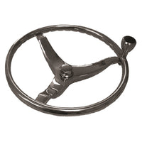 Marpac / Stainless Steel Steering Wheels with Control Knob (7-0689) STEERING WHEEL SS W/KNOB 13